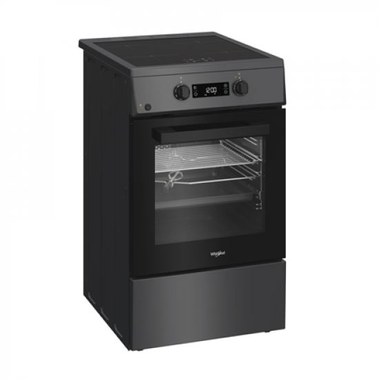 Whirlpool Cooker | W5I8LCSTA | Hob type Induction | Oven type Electric | Anthracite | Width 50 cm | Depth 60 cm | 60 L