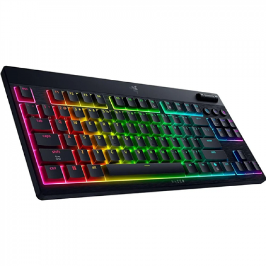 Razer | BlackWidow V4 Low-Profile HyperSpeed | Keyboard | Wireless | US | Bluetooth | Black | Green Switches