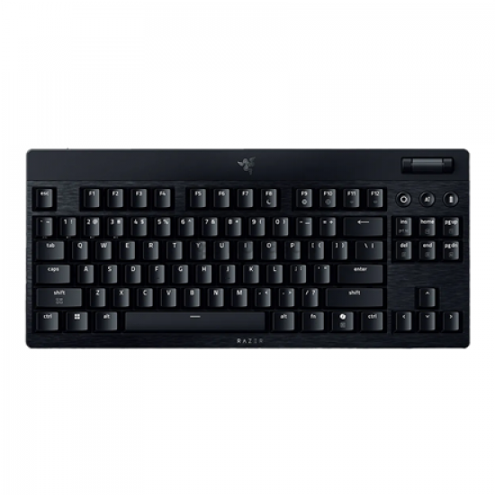 Razer | BlackWidow V4 Low-Profile Tenkeyless HyperSpeed | Keyboard | Wireless | US | Bluetooth | Black | Green Switches