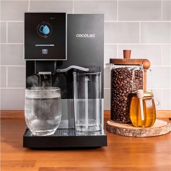 Cecotec Coffee Maker | Cremmaet Compactccino Connected | Pump pressure 19 bar | Built-in milk frother | Super-automatic | Black