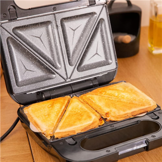 Cecotec Sandwich Maker | Rock’nToast 4in1 | 1000 W | Number of plates 4 | Black