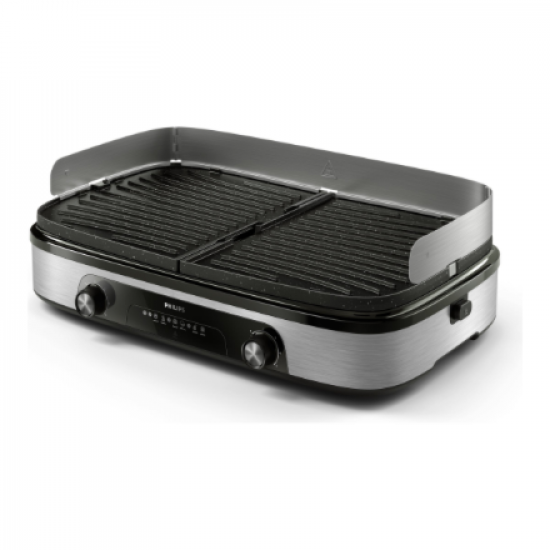 Philips HD6222/90 Table Grill, Black/Stainless Steel | Philips