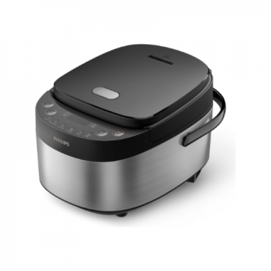 Philips Mini rice cooker | HD3093/80 3000 series | 600 W | 0.85 L | Number of programs 8 | Black/Stainless Steel