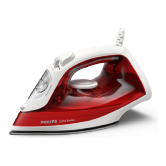 Philips Steam Iron | DST2010/40 2000 Series | Steam Iron | 2000 W | Water tank capacity 250 ml | Continuous steam 25 g/min | Steam boost performance 100 g/min | Red