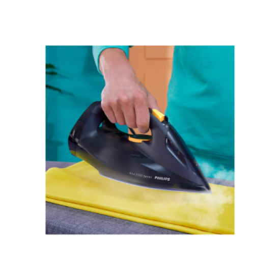 Philips DST7060/20 7000 Series | Steam Iron | 3000 W | Water tank capacity 300 ml | Continuous steam 55 g/min | Steam boost performance 250 g/min | Blue/Yellow