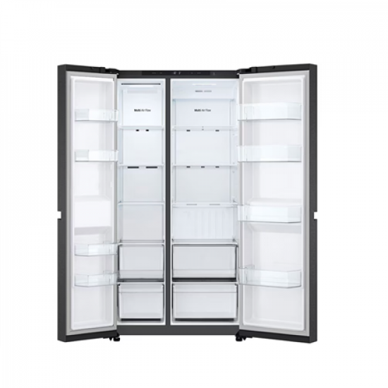 LG Refrigerator | GSBC40EPPE | Energy efficiency class E | Free standing | Side by side | Height 179 cm | No Frost system | Fridge net capacity 423 L | Freezer net capacity 241 L | Display | 36 dB | Black