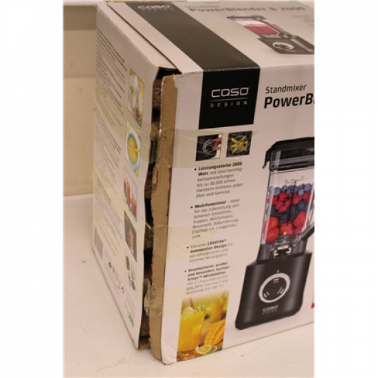 SALE OUT. Caso Power Blender | B 2000 | Tabletop | 2000 W | Jar material Tritan | Jar capacity 2 L | Ice crushing | Black | UNPACKED, SCRATCHED  SIDE  OF THE  GLASS CONTAINER, MISSING INNER PACKAGING