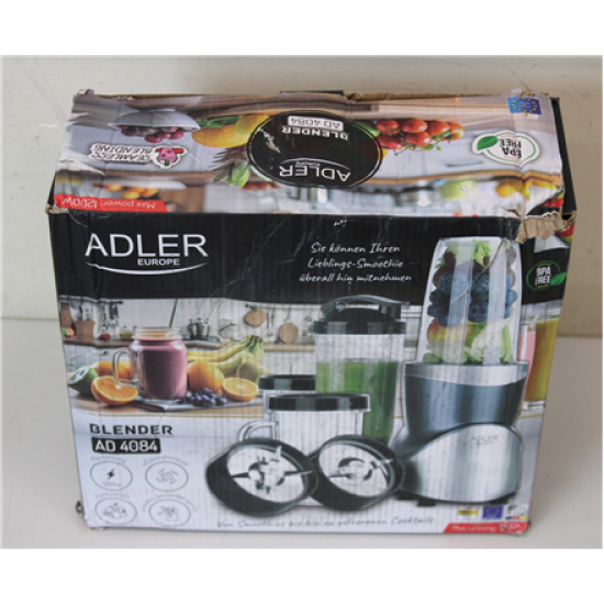 SALE OUT. Adler Blender Smoothie Set | AD 4084 | Tabletop | 1200 W | Jar material BPA-Free | Jar capacity 0.3+0.5+0.5+0.7 L | Ice crushing | Stainless Steel | DAMAGED PACKAGING, SCRATCHED ON THE CUPS