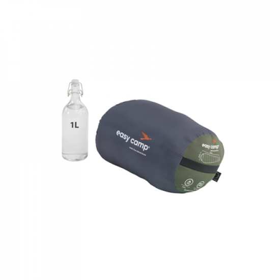 Easy Camp Raven II Mummy -1°C | Sleeping Bag | 215 x 76 x 50 cm | -16 to 4 °C | Two-way open-end, L-shaped, autolock