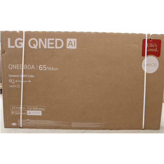 SALE OUT. LG 65QNED80A3A | 65 | Smart TV | webOS | UHD | DAMAGED PACKAGING