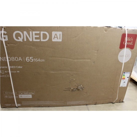 SALE OUT. LG 65QNED80A3A | 65 | Smart TV | webOS | UHD | DAMAGED PACKAGING