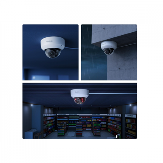 Reolink | 4K IK10 Vandal-Proof PoE Camera with 5X Optical Zoom | RP-PCV8MZ | Dome | 8 MP | F2.7-13.5mm/F1.6 | IP67 | H.265/H.264 | Micro SD, Max. 512 GB