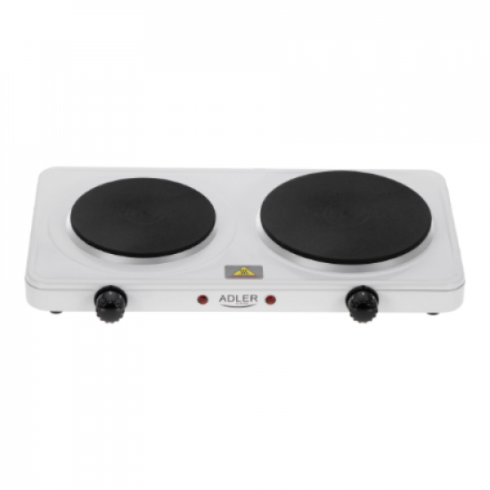 Adler Hot Plate | AD 6520 | Number of burners/cooking zones 2 | White | Electric