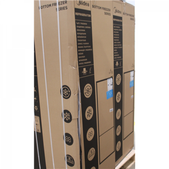 SALE OUT. Midea MDRB548MME46 Refrigerator, E, Freestanding, Combi, Height 186 cm, Fridge net 271L, Freezer net 130L, Grey | Midea Refrigerator | MDRB548MME46 | Energy efficiency class E | Free standing | Combi | Height 186 cm | No Frost system | Fridge ne