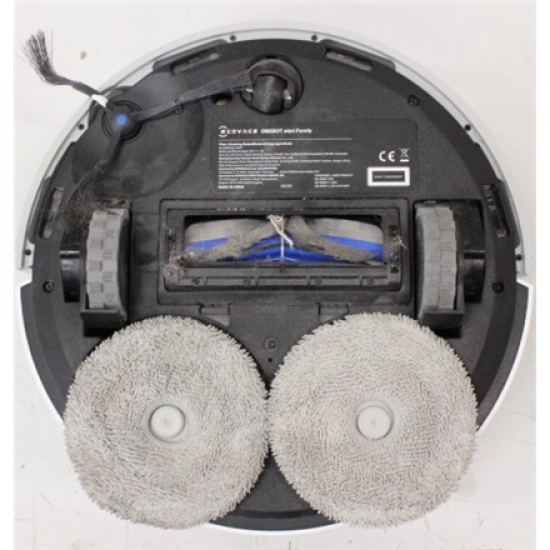SALE OUT. Ecovacs DEEBOT mini Vacuum cleaner, Robot, Wet&Dry, ZeroTangle Technology, Agile Navigation, White/Blue + Auto-empty station | Ecovacs Robotic Vacuum Cleaner | DEEBOT mini BLUE | Wet&Dry | Li-ion | 3200 mAh | Dust capacity 1.8 L | 8000 Pa | Whit