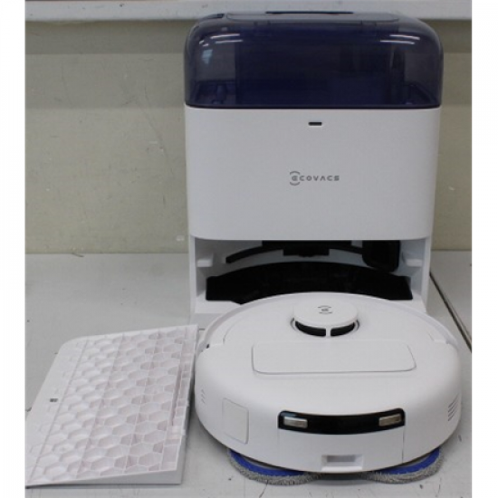SALE OUT. Ecovacs DEEBOT mini Vacuum cleaner, Robot, Wet&Dry, ZeroTangle Technology, Agile Navigation, White/Blue + Auto-empty station | Ecovacs Robotic Vacuum Cleaner | DEEBOT mini BLUE | Wet&Dry | Li-ion | 3200 mAh | Dust capacity 1.8 L | 8000 Pa | Whit