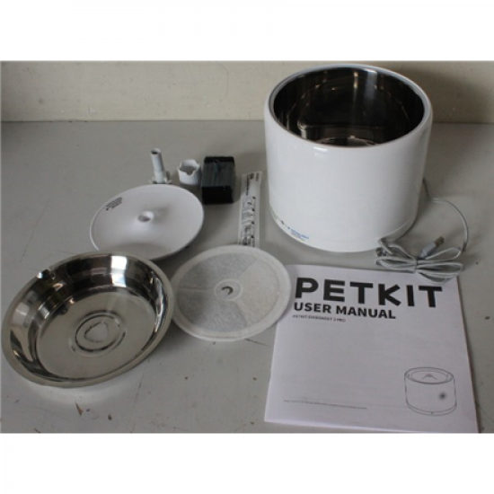 SALE OUT. Petkit P4108 Eversweet 3 Pro (Wireless Pump) (W4X) | PETKIT Smart Pet Drinking Fountain | Eversweet 3 Pro (Wireless Pump) | Capacity 1.35 L | Filtering | Material Stainless Steel, ABS | White | DEMO | 24 month(s)