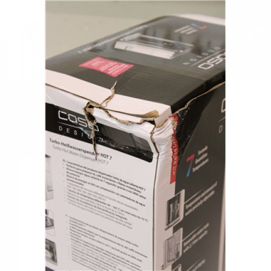 SALE OUT. Caso Turbo Hot Water Dispenser | Hot 7 | Water Dispenser | 2200-2600 W | 2.7 L | Plastic/Stainless Steel | Black/Stainless Steel | DAMAGED PACKAGING, BROKEN INER PACKAGING, DAMAGED GLASS CONTAINER