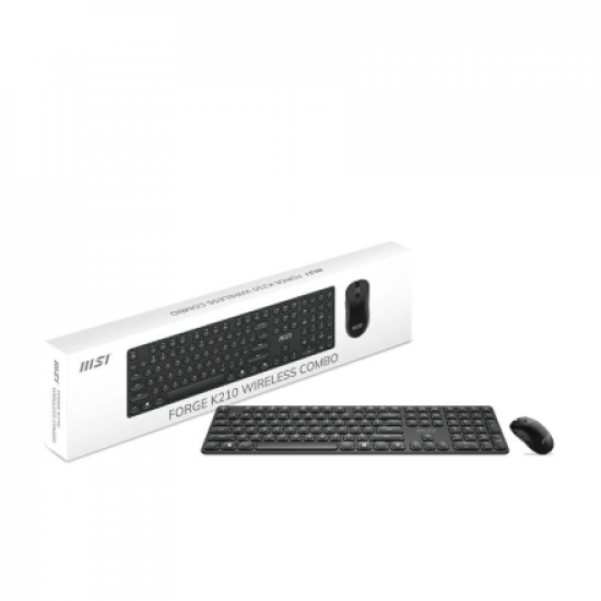 MSI | FORGE K210 | Keyboard and Mouse Set | Wireless | Mouse included | US | Black | Scissor