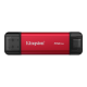 Kingston Dual Portable Solid-State Drive, USB Type-A and Type-C | 512 GB | Solid-state drive interface USB 3.2 Gen 2 | Read speed 1050 MB/s | Write speed 950 MB/s