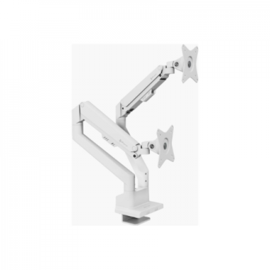 Arozzi Desk Mount | Neo Duo - Gas Spring Monitor Arm AZ-ALZARE-NEO-DUO-WT | Tilt, Swivel, Rotation | Maximum weight (capacity) 9 kg | White