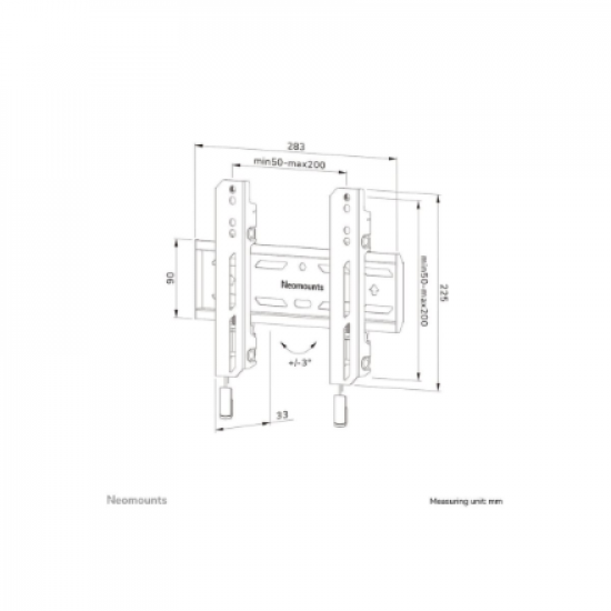 Neomounts Wall mount | WL30S-850BL12 TV mount | Micro adjustment | 24-65 