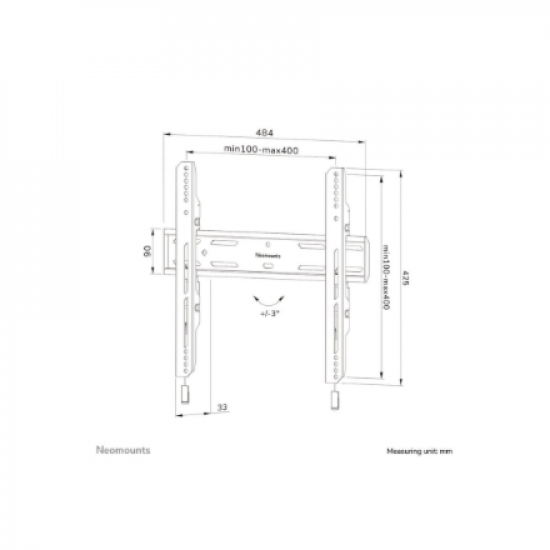 Neomounts Wall mount | WL30S-850BL14 TV mount | Micro adjustment | 32-75 