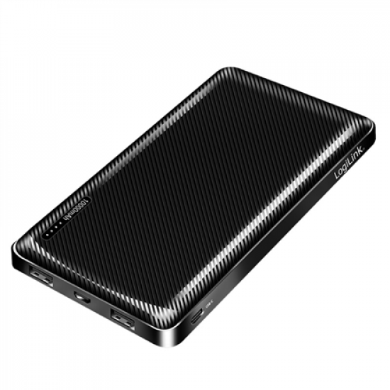 Logilink Power bank, Li-Po, 2x USB-A, USB-C | PA0316 | 10000 mAh | Black