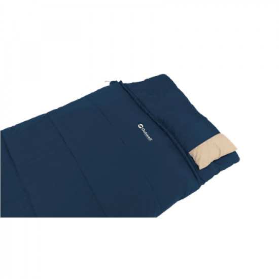 Outwell Contour Lux Deep Blue | Sleeping Bag | 220 x 85 cm | -19 to 15 °C | Right Zipper