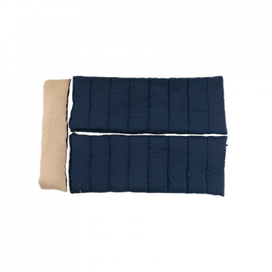 Outwell Contour Lux Deep Blue | Sleeping Bag | 220 x 145 cm | -22 to 12 °C | Both Side Zipper