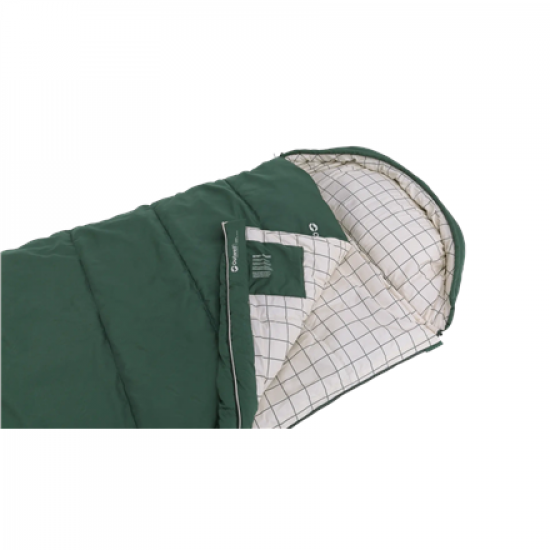 Outwell Camper Prime Green | Sleeping Bag | 235 x 90 cm | -15 to 5 °C | Right Zipper
