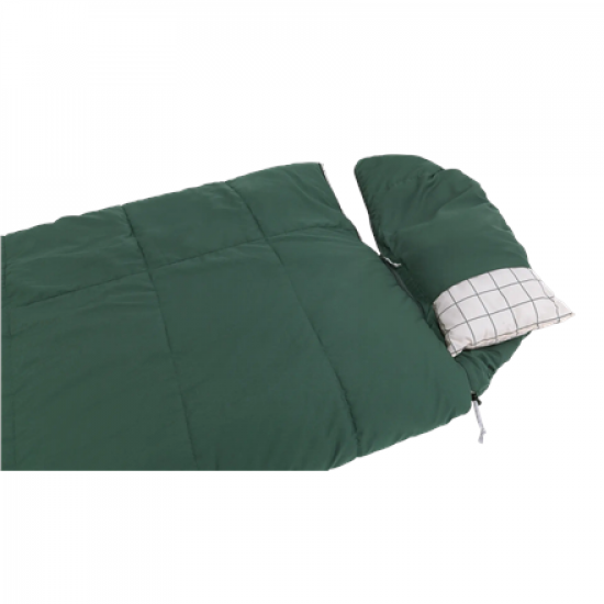 Outwell Camper Prime Green | Sleeping Bag | 235 x 90 cm | -15 to 5 °C | Right Zipper
