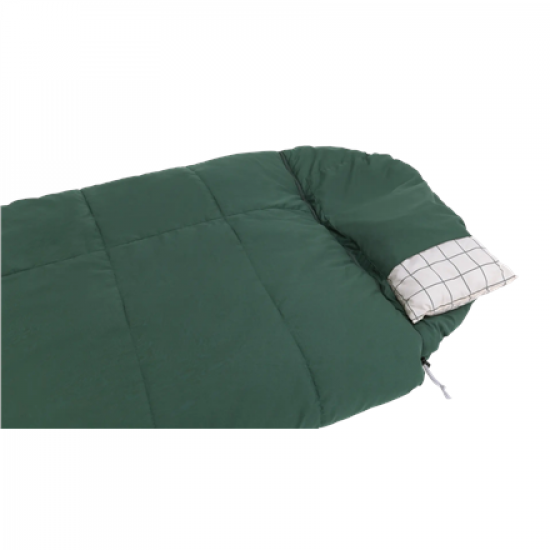 Outwell Camper Prime Green | Sleeping Bag | 235 x 90 cm | -15 to 5 °C | Right Zipper