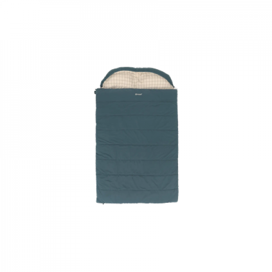 Outwell Camper Lux Double Blue | Sleeping Bag | 235 x 150 cm | -16 to 5 °C | Both Side Zipper