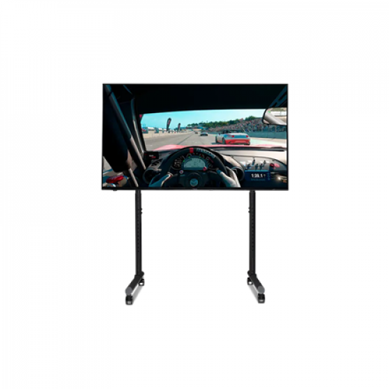 Next Level Racing Floor stand | Round Tube Freestanding Single Monitor Stand | Up to 65 