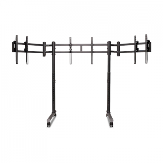 Next Level Racing Floor stand | Round Tube Freestanding Single Monitor Stand | Up to 3x43 