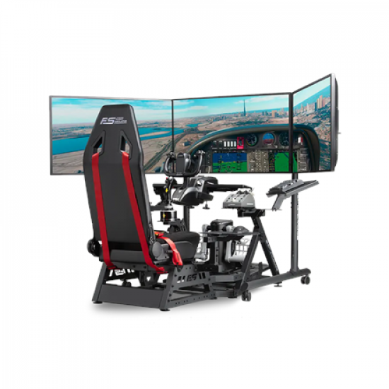 Next Level Racing Floor stand | Round Tube Freestanding Single Monitor Stand | Up to 3x43 