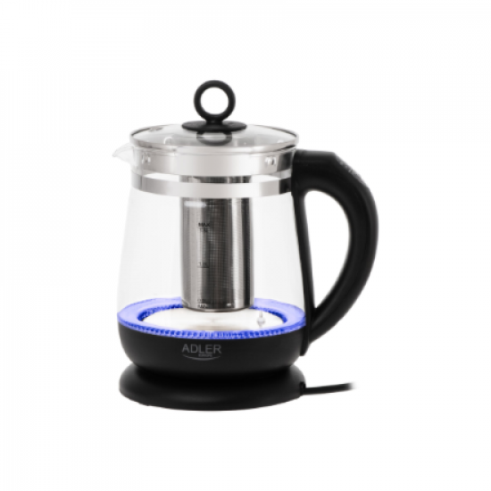 Adler Kettle | AD 1299 | Electric | 2200 W | 1.5 L | Glass | 360° rotational base | Black