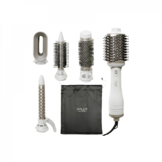 Adler 5-in-1 Curling Iron-Dryer | AD 2027 | Number of heating levels 2 | 1200 W | White/Champagne