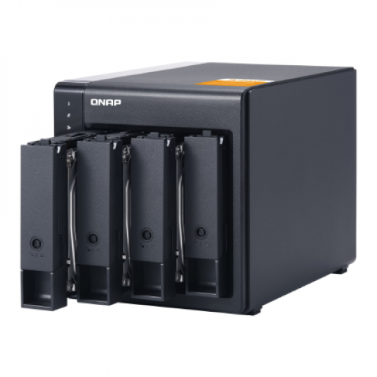 QNAP High-performance Desktop SATA 6Gbps JBOD Storage Enclosure | TL-D400S | Black