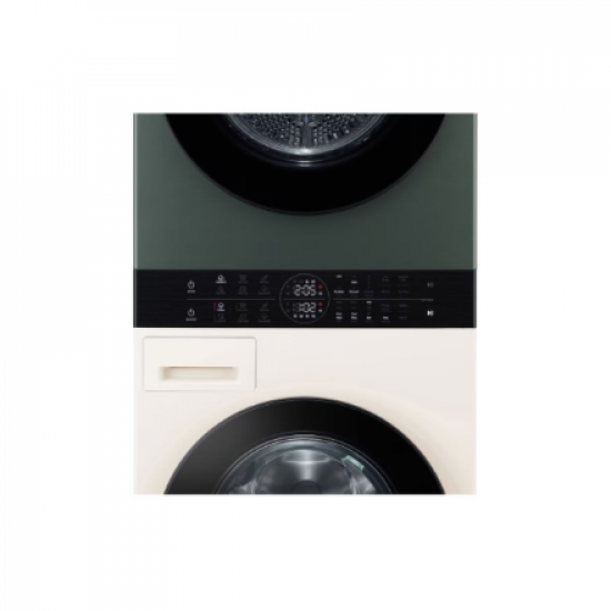 LG Washing machine with dryer | WT1210EGF | Energy efficiency class A/C | Front loading | Washing capacity 12 kg | 1400 RPM | Depth 66 cm | Width 60 cm | LED | Drying system | Drying capacity 10 kg | Steam function | Beige/Green