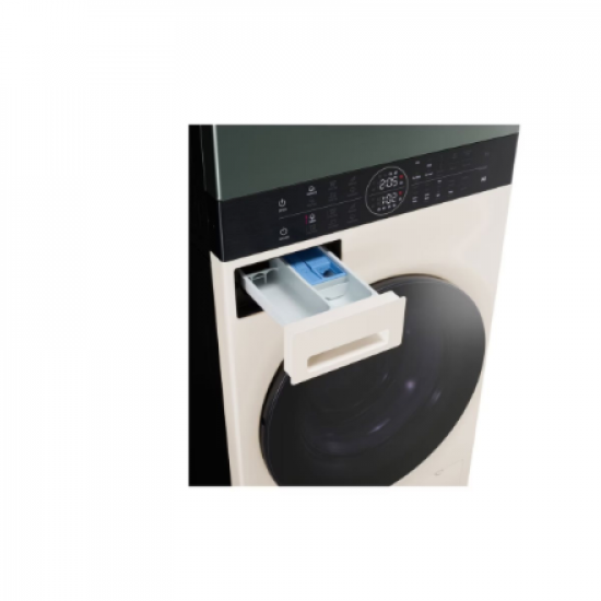 LG Washing machine with dryer | WT1210EGF | Energy efficiency class A/C | Front loading | Washing capacity 12 kg | 1400 RPM | Depth 66 cm | Width 60 cm | LED | Drying system | Drying capacity 10 kg | Steam function | Beige/Green