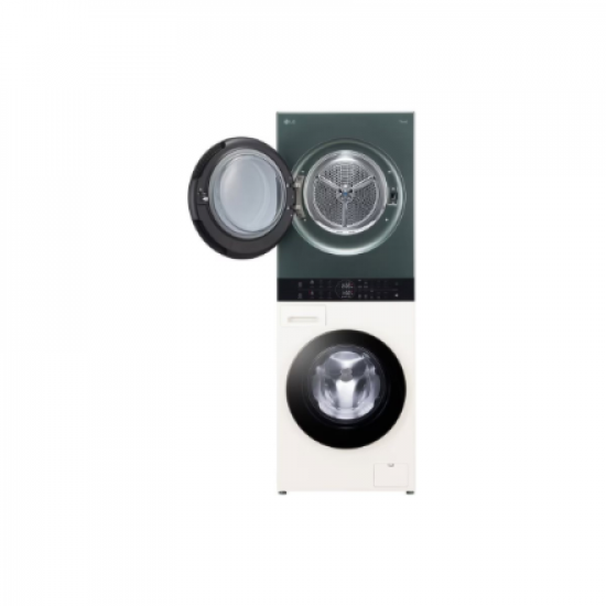 LG Washing machine with dryer | WT1210EGF | Energy efficiency class A/C | Front loading | Washing capacity 12 kg | 1400 RPM | Depth 66 cm | Width 60 cm | LED | Drying system | Drying capacity 10 kg | Steam function | Beige/Green