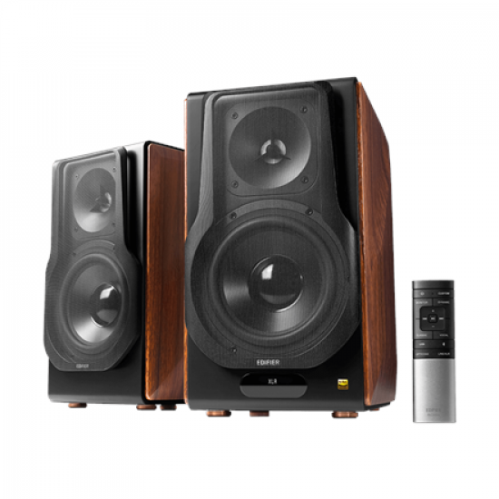 Edifier S3000MK II Premium Wireless 2.0 Bookshelf Speakers, Brown