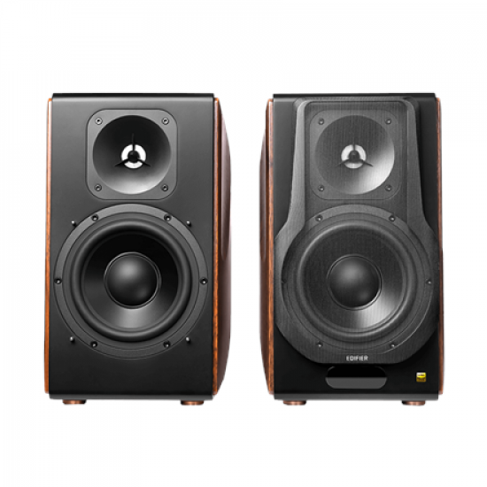Edifier S3000MK II Premium Wireless 2.0 Bookshelf Speakers, Brown