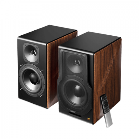 Edifier S3000MK II Premium Wireless 2.0 Bookshelf Speakers, Brown