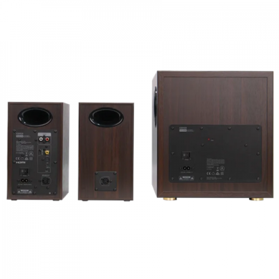 Edifier S355DB Bookshelf Speaker and Subwoofer 2.1 Speaker System, Walnut
