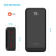 Fixed Power Bank Zen2 20 with LCD Display and PD 20W Output | 20000 mAh | Black
