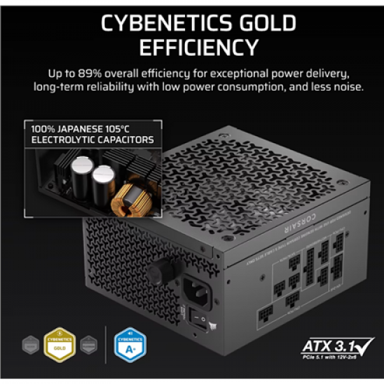 Corsair Fully Modular ATX Power Supply (EU) | RM750x SHIFT | 750 W | Black