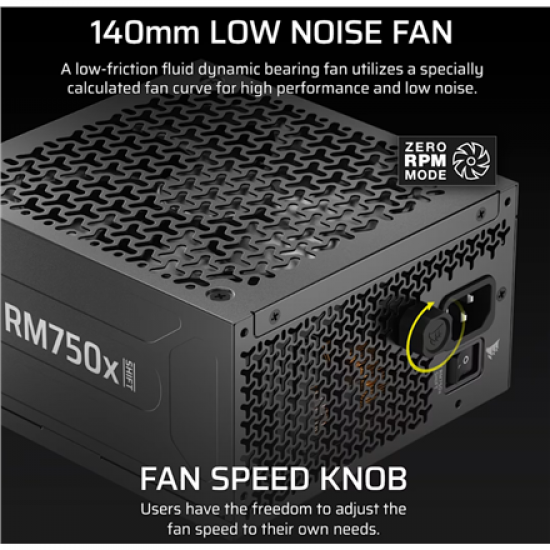 Corsair Fully Modular ATX Power Supply (EU) | RM750x SHIFT | 750 W | Black